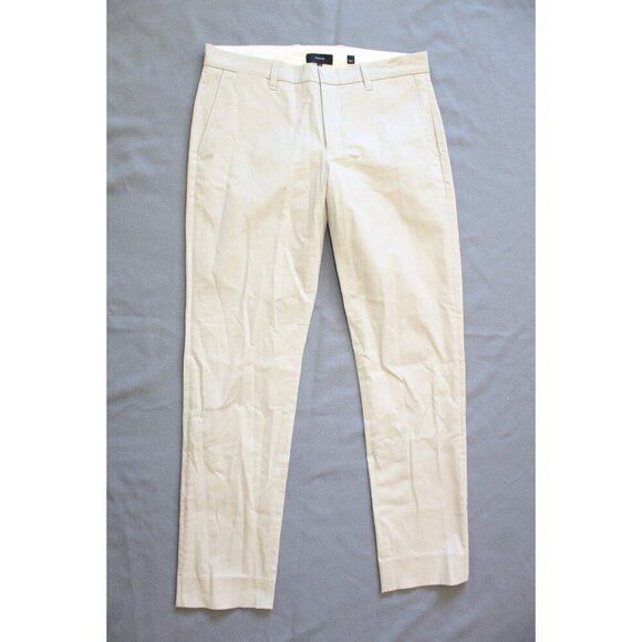 Vince Griffith Chino Men's Pant Slim Fit Twill Flat Front British Khaki Size 32 - Picture 6 of 10